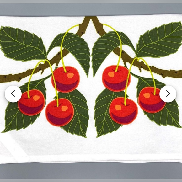NWT Cindy Lindgren Cherries, Cherry Trio kitchen Tea Towel. 100% cotton - Picture 5 of 8